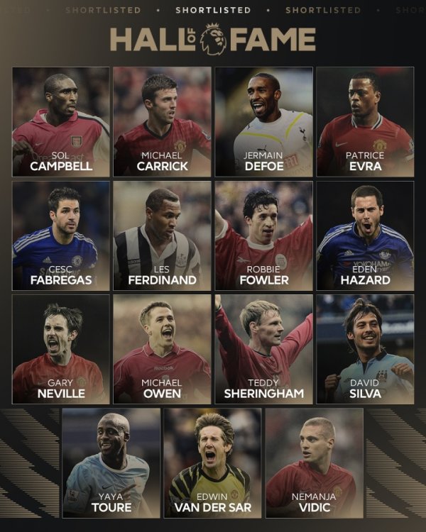 The 2025 Premier League Hall of Fame candidates announced: Hazard, Xiaofa, D-shirt, Irving, Toure…